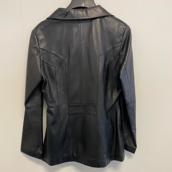 VINTAGE! Pelle Studio Wilsons Black 100% Leather Jacket - Picture 2 of 8